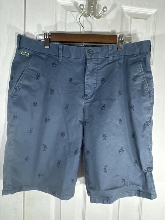 Lacoste Other - Lacoste L!VE Blue Graphic Chino Shorts FR 46 US 36